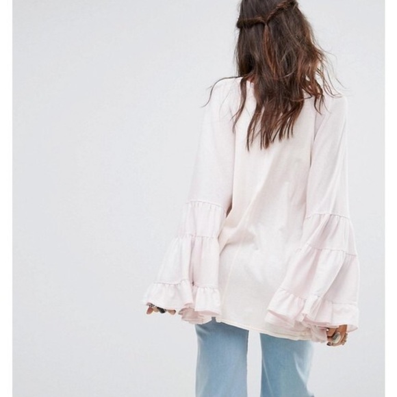 Free People No‎ Crying In Baseball Bell Sleeve Top Womens Size XS - Picture 10 of 17